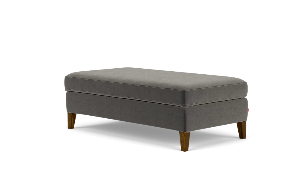 Salema Storage Ottoman - Seoul Flannel - Java Legs
