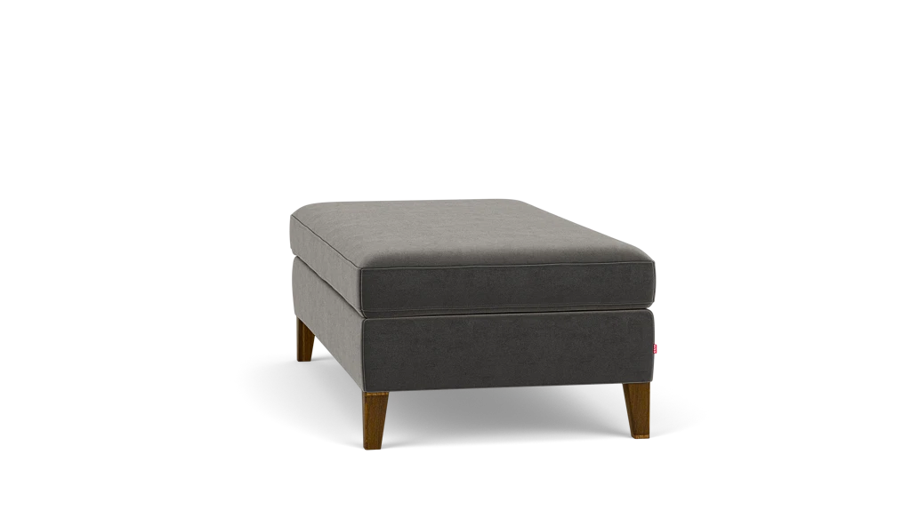 Salema Storage Ottoman - Seoul Flannel - Java Legs
