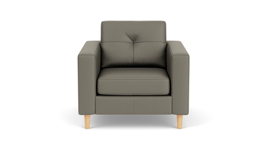 Solo Fauteuil - Rein Grey - Pattes en chêne
