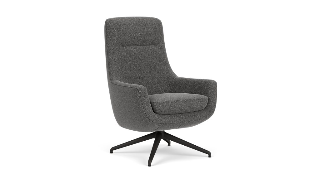Suite Chair - Oal Dark Grey, Anthracite Legs