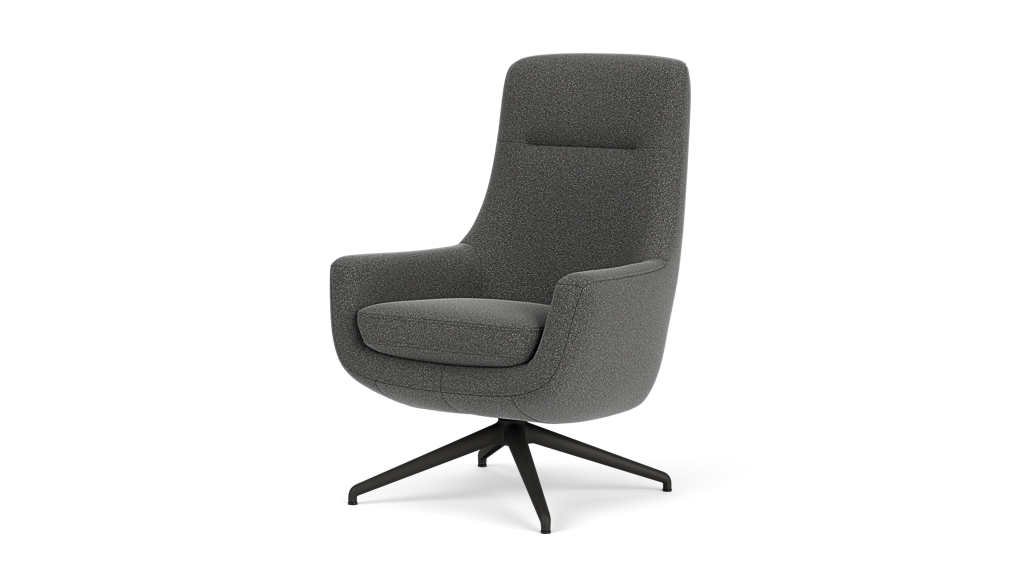 Suite Chair - Oal Dark Grey, Anthracite Legs