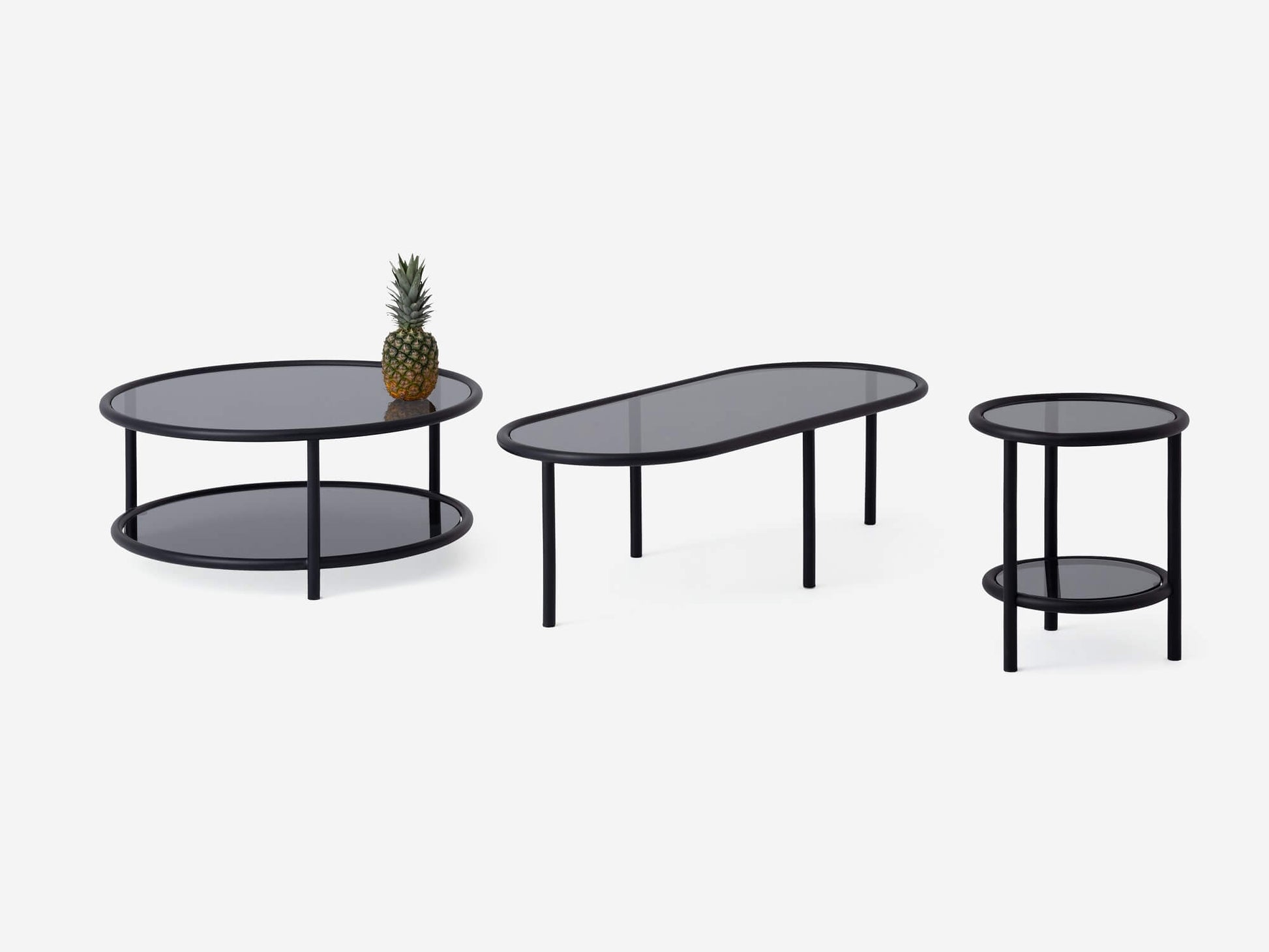 Tubular Coffee Table - Oval - Stainless Steel group image - 4