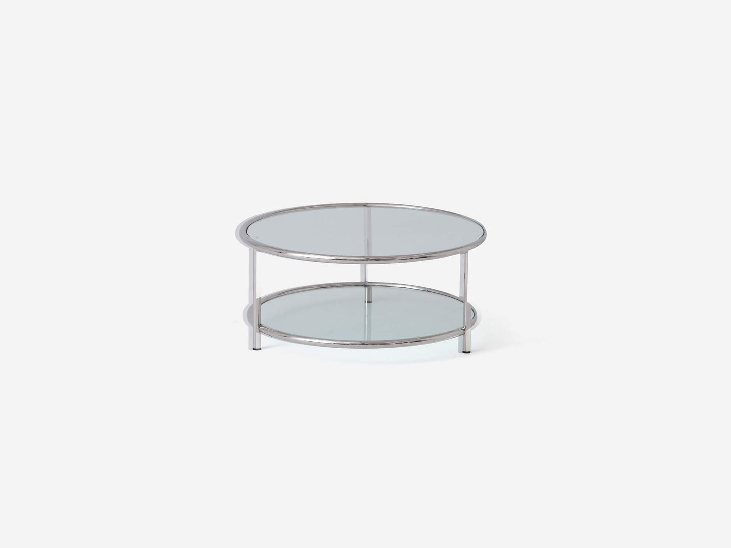 Tubular Coffee Table - Round - Stainless Steel group image - 1