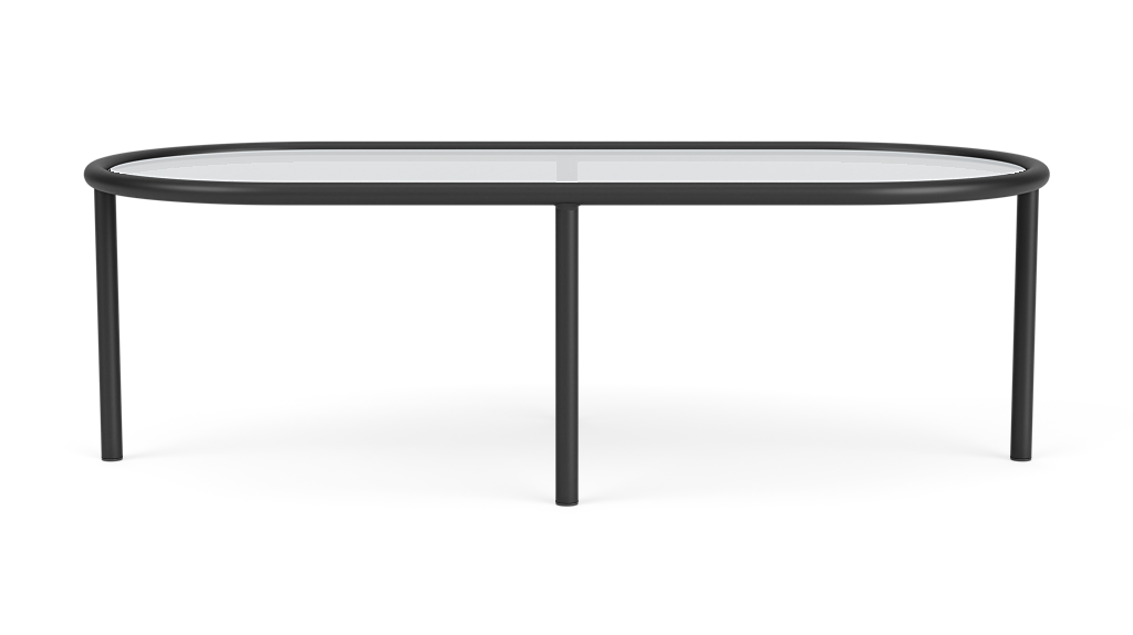 Table à café Tubular - Ovale - Noir