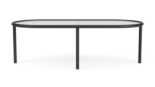 Table à café Tubular - Ovale - Noir