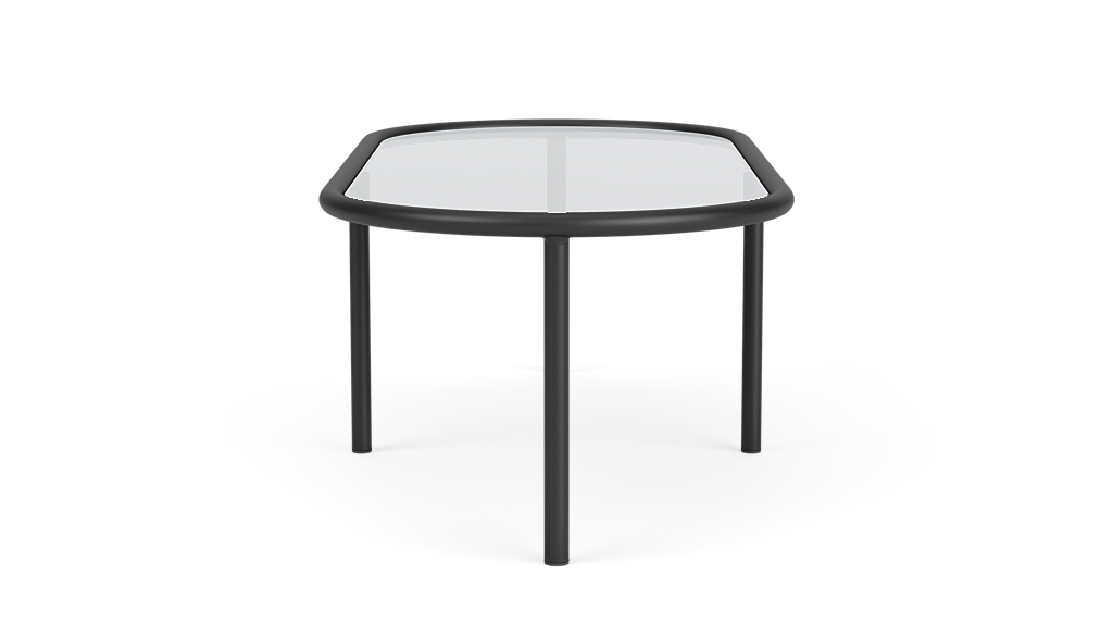 Table à café Tubular - Ovale - Noir