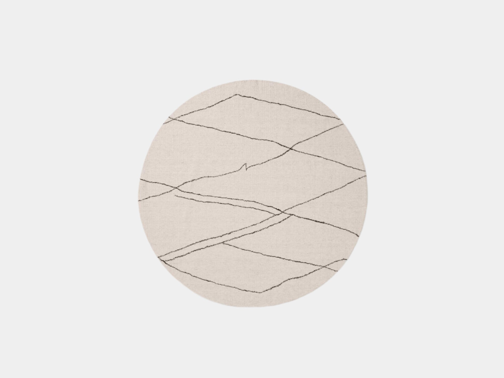 Azar Round Rug - White group image - 1