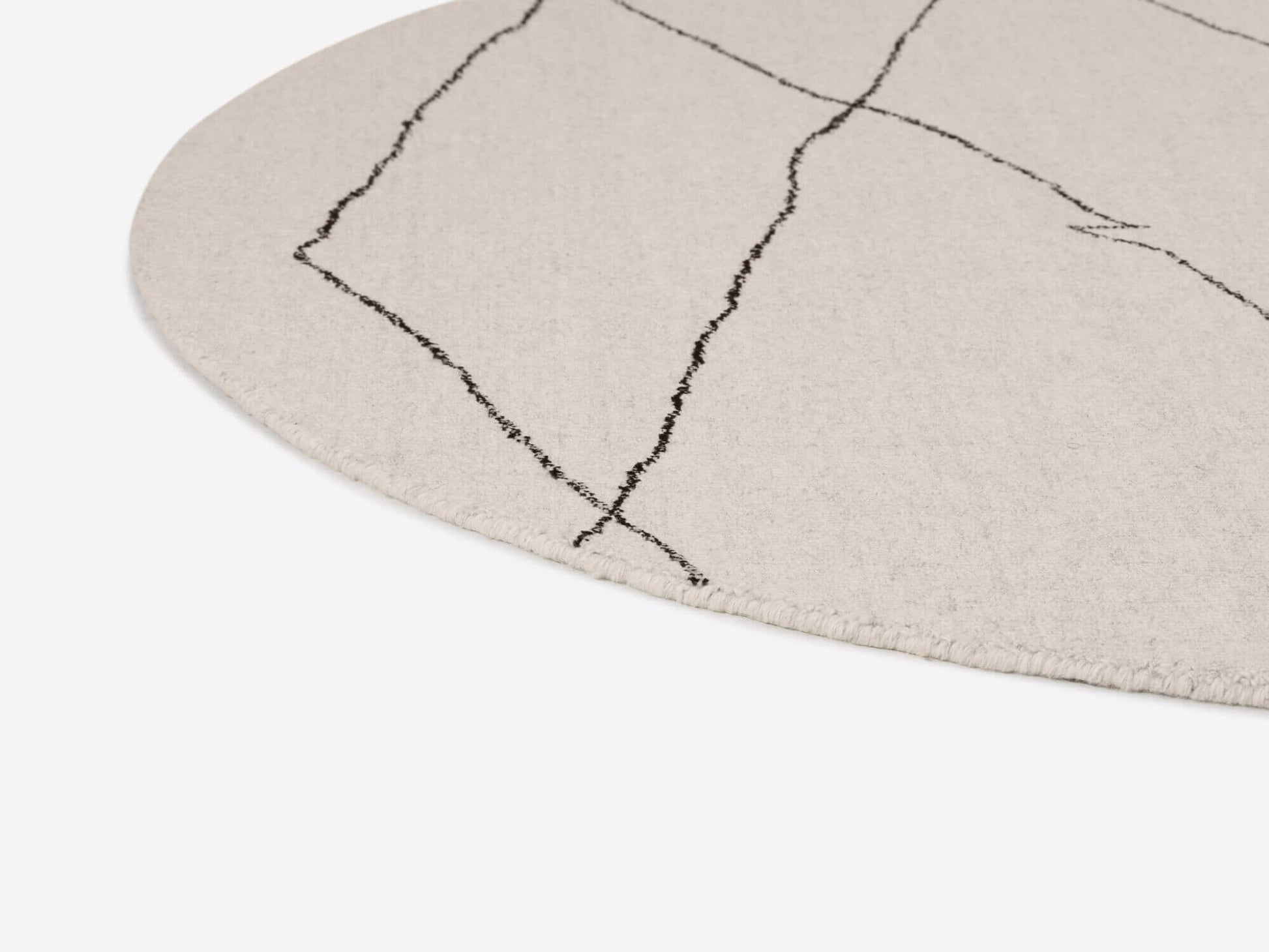 Azar Round Rug - White group image - 4