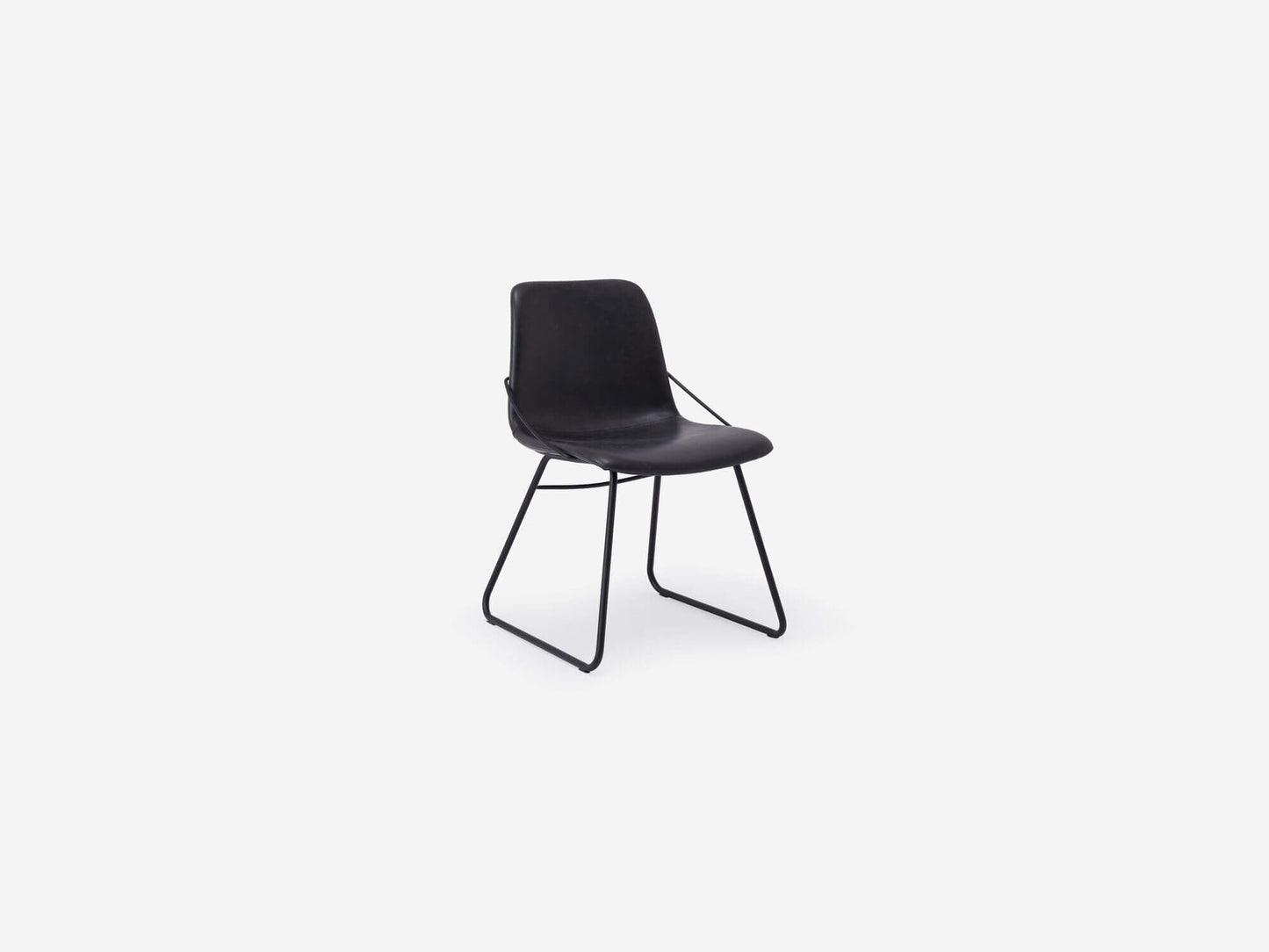 Minimal Side Chair - Black Synthetic Leather group image - 2