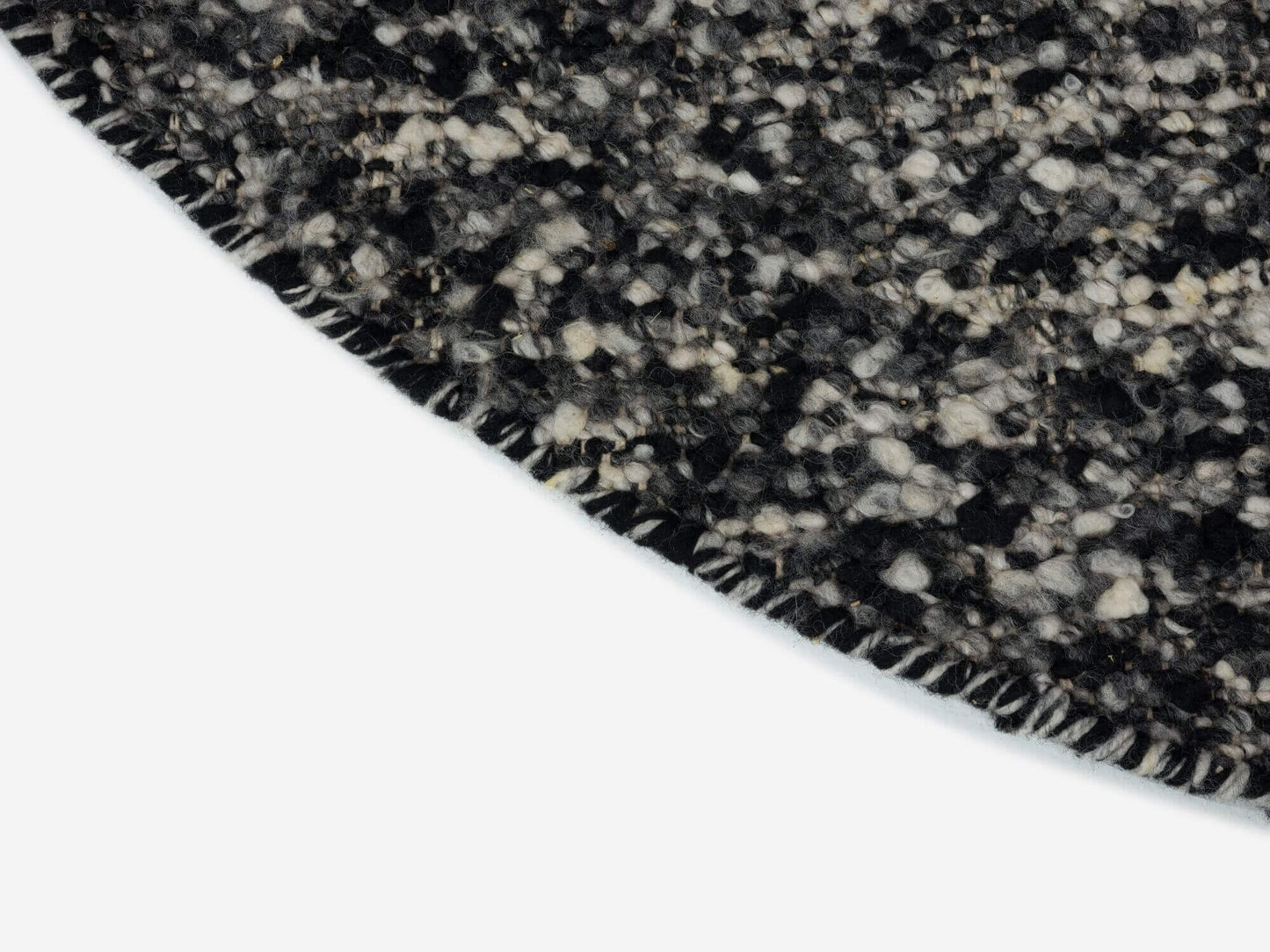 Slub Round Rug - Dark Grey group image - 4