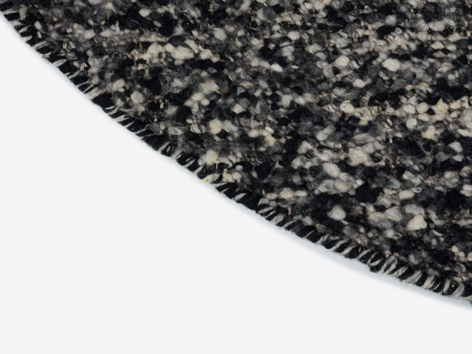 Slub Round Rug - Dark Grey group image - 4