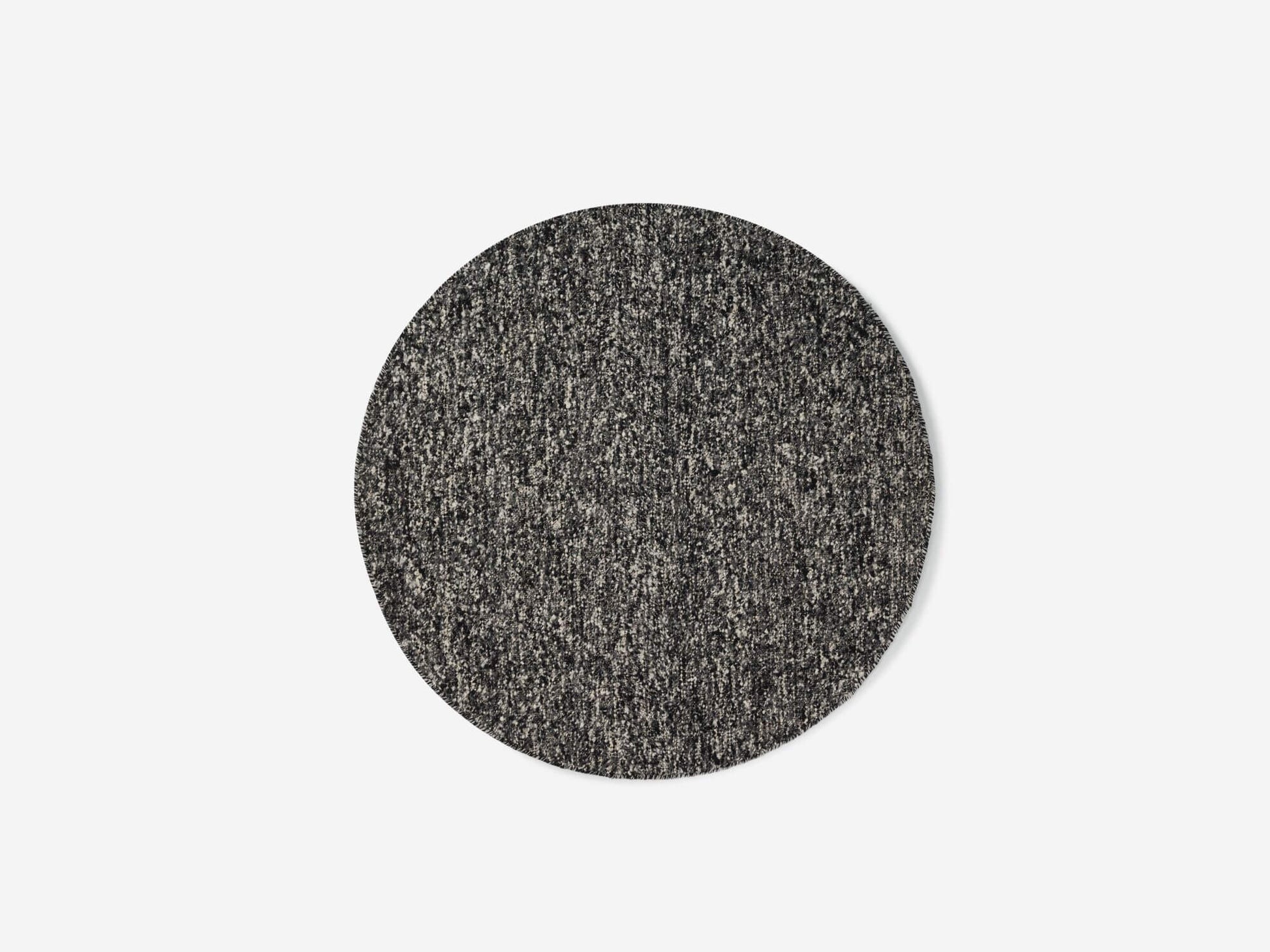 Slub Round Rug - Dark Grey group image - 1