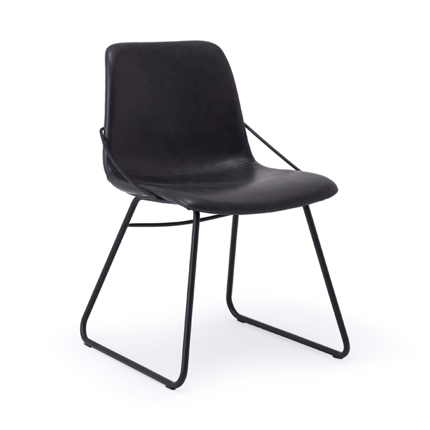 Minimal Side Chair - Black Synthetic Leather main image