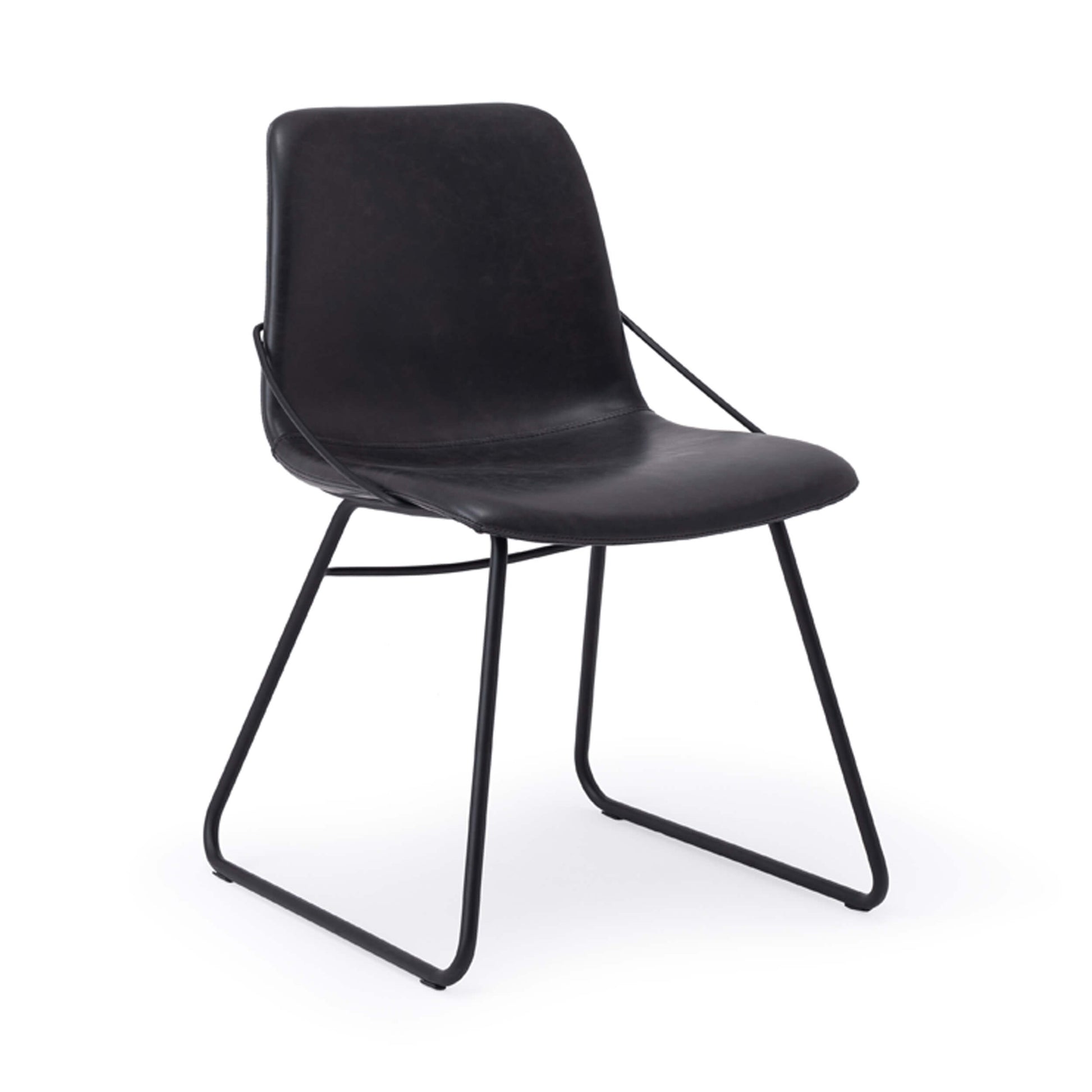 Minimal Side Chair - Black Synthetic Leather main image