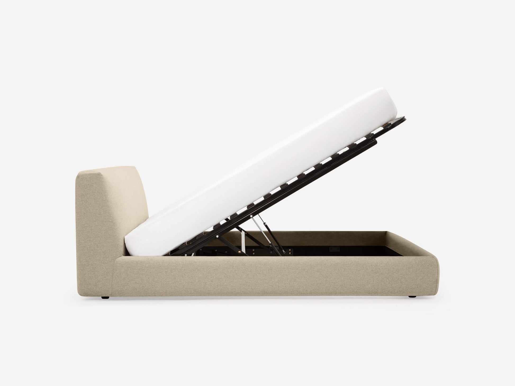 CELO STORAGE QUEEN BED - LANA SAND, DELUXE SLATS group image - 3
