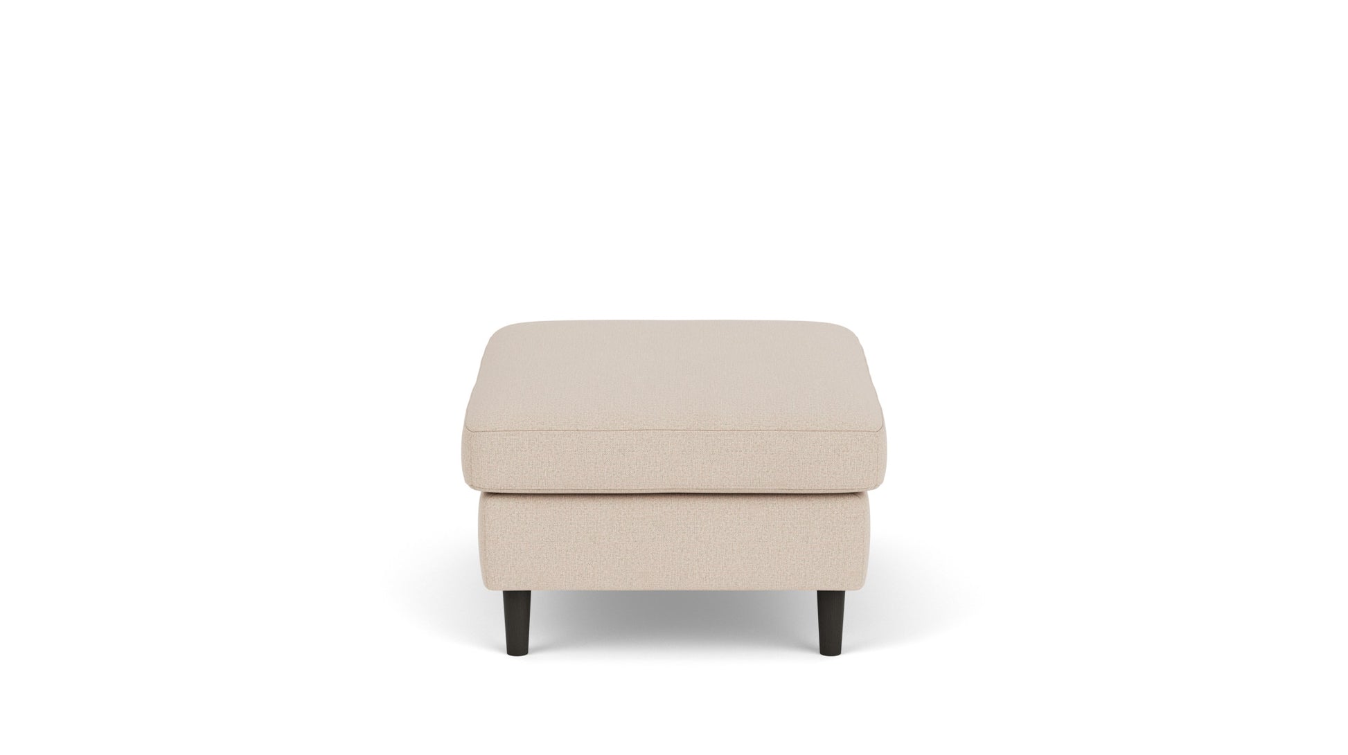 Oskar Storage Ottoman - Panama Natural - Black Legs  Image - 4