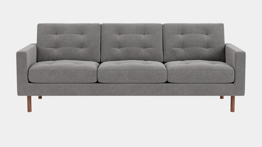 Joan Sofa - Mila Grey, Walnut legs Image - 1