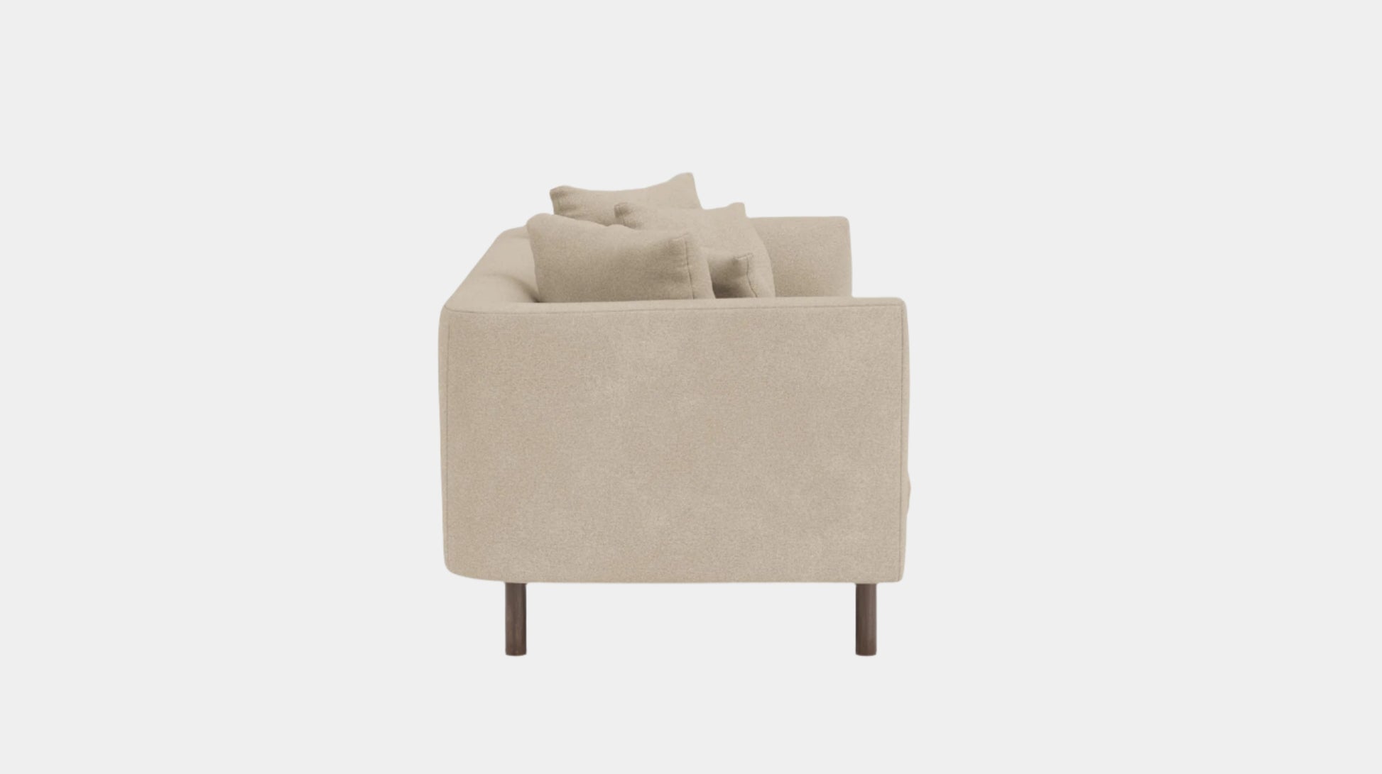 Replay Sofa - Ava Haze Fabric - Walnut  Image - 2