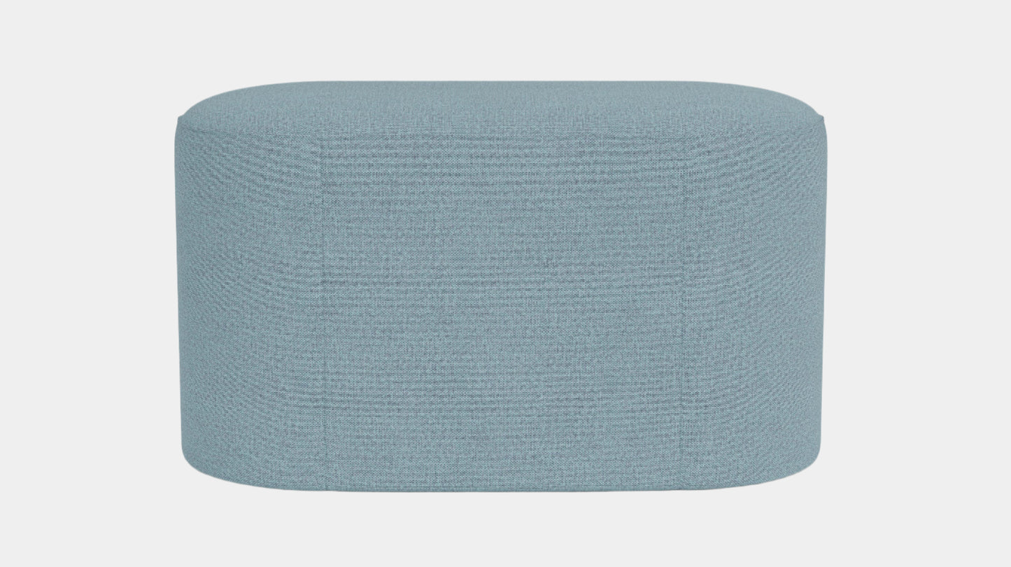 Oval Ottoman - Panama Light Blue   Image - 1