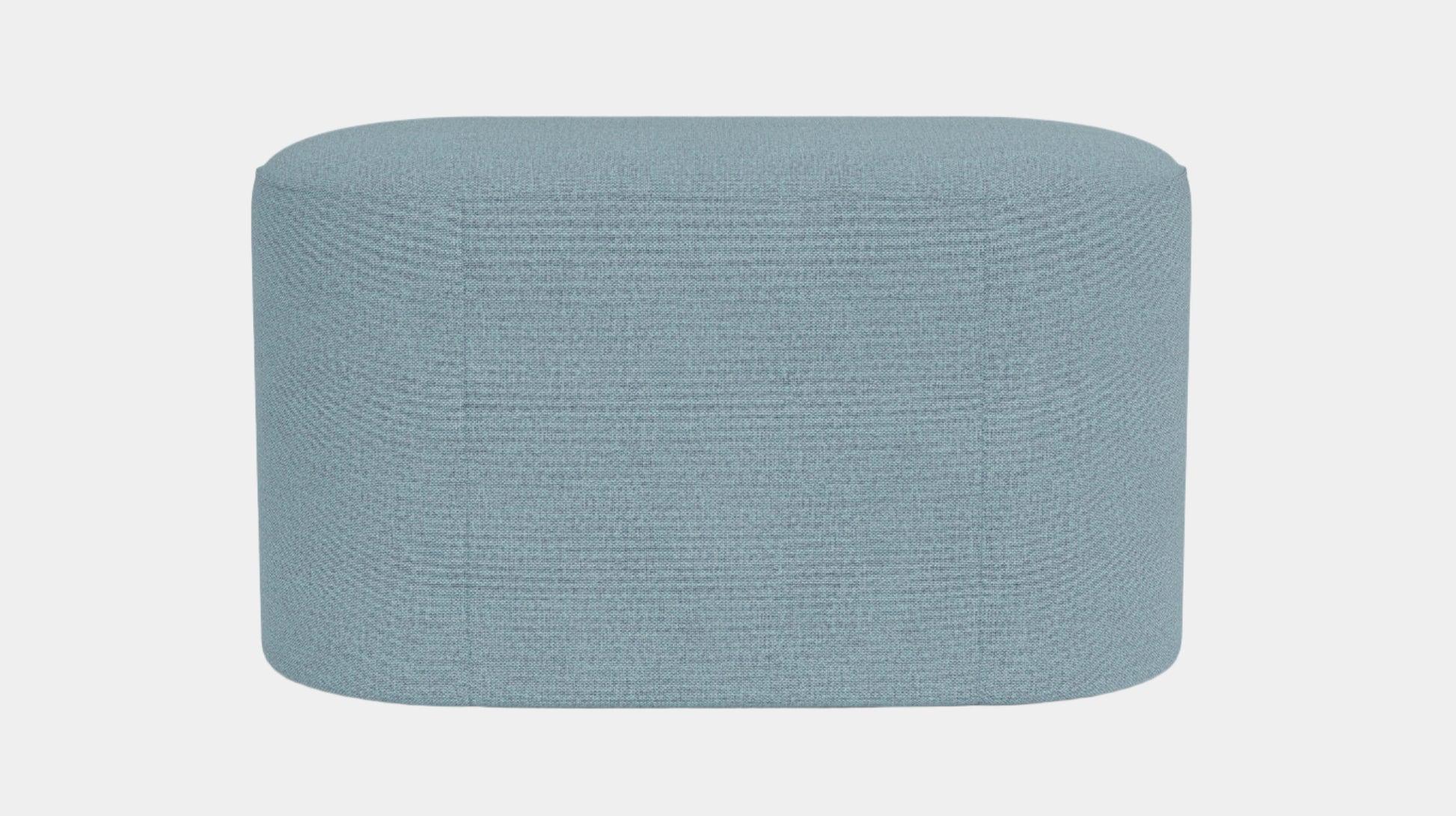 Oval Ottoman - Panama Light Blue   Image - 1