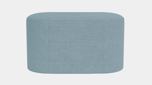 Oval Ottoman - Panama Light Blue   Image - 1
