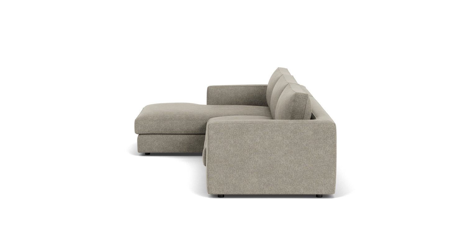 Cello 2-Piece Sectional Sofa With Chaise - Coda Concrete - 1.5" Rotatable Legs Image - 4
