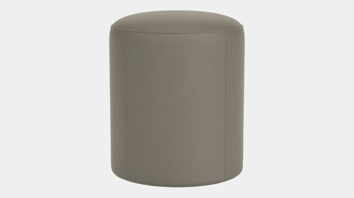 Round Ottoman - Rein Grey  Image - 2