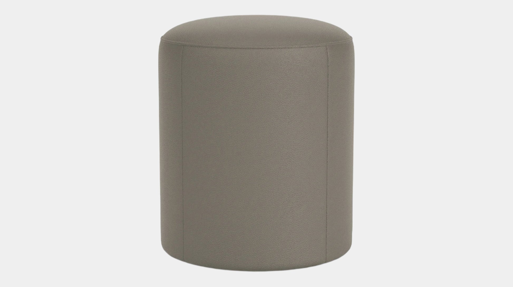 Round Ottoman - Rein Grey  Image - 2