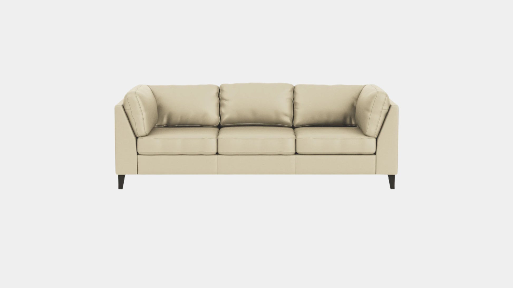 Salema Sofa - Rein Parchment Leather - Onyx Leg Image - 1