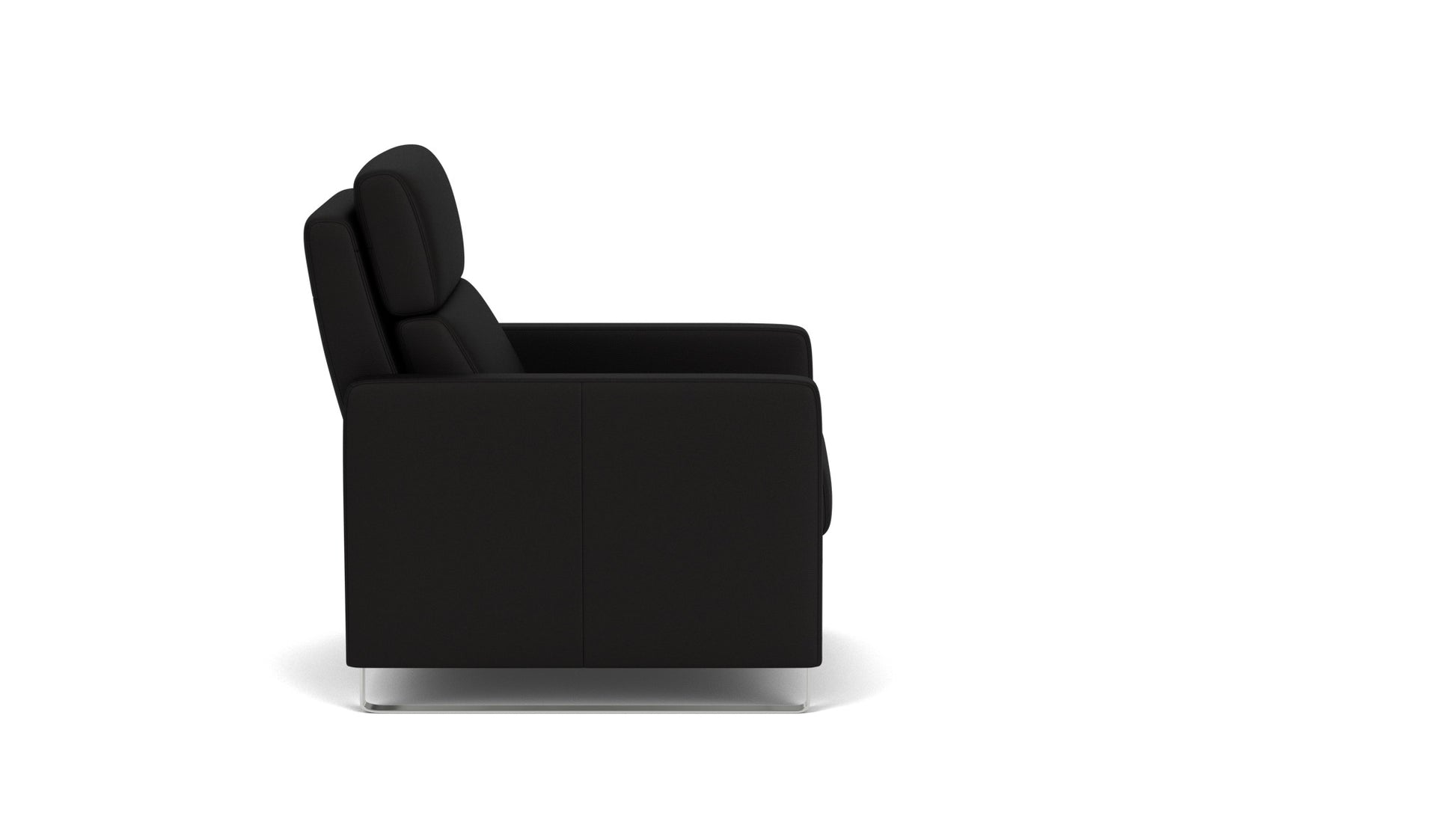 Lawrence Reclining Chair - Rein Basalt - Nickel Base  Image - 7