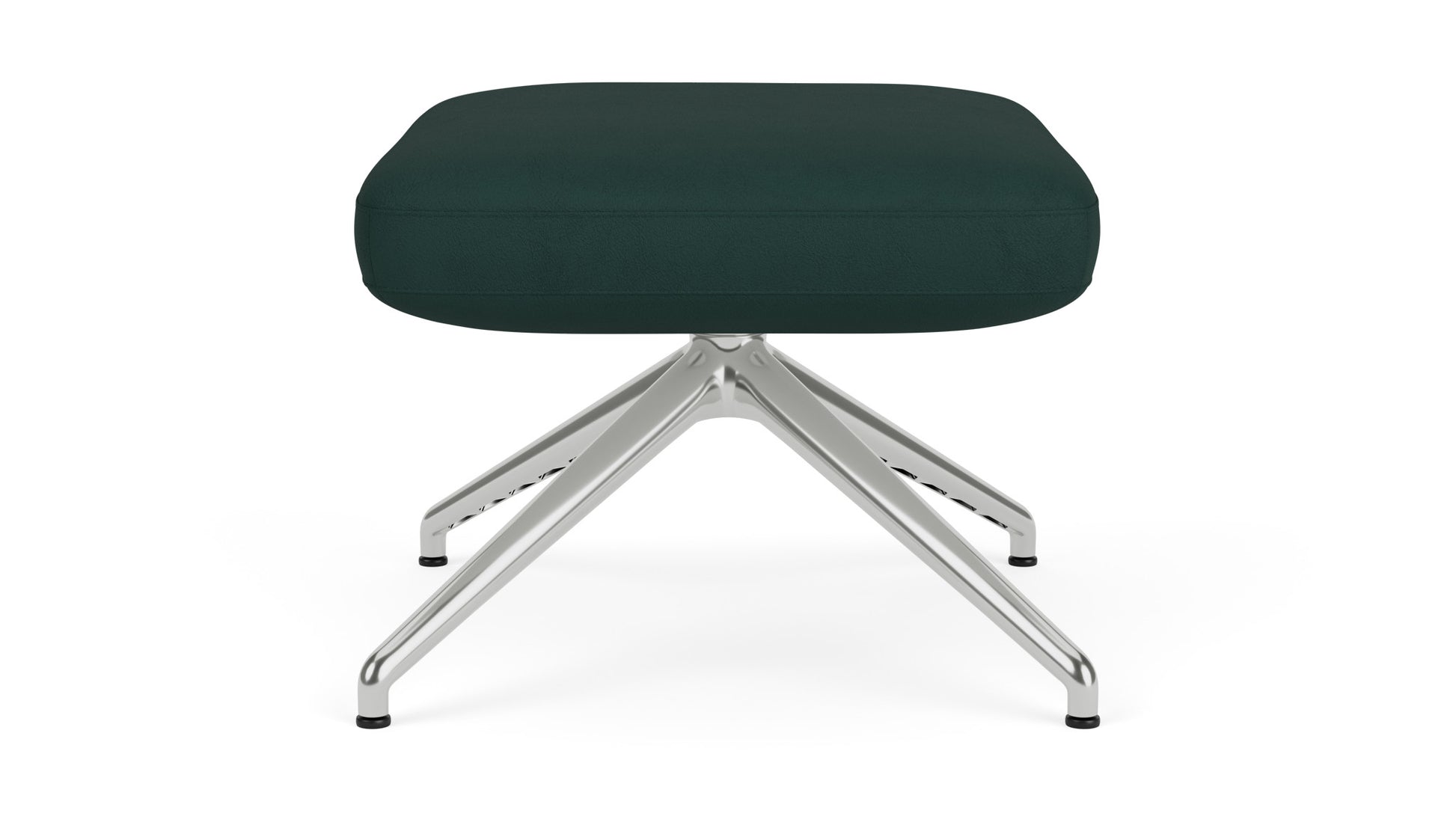 Suite Ottoman - Paloma Deep Green - Polished Metal Base  Image - 4