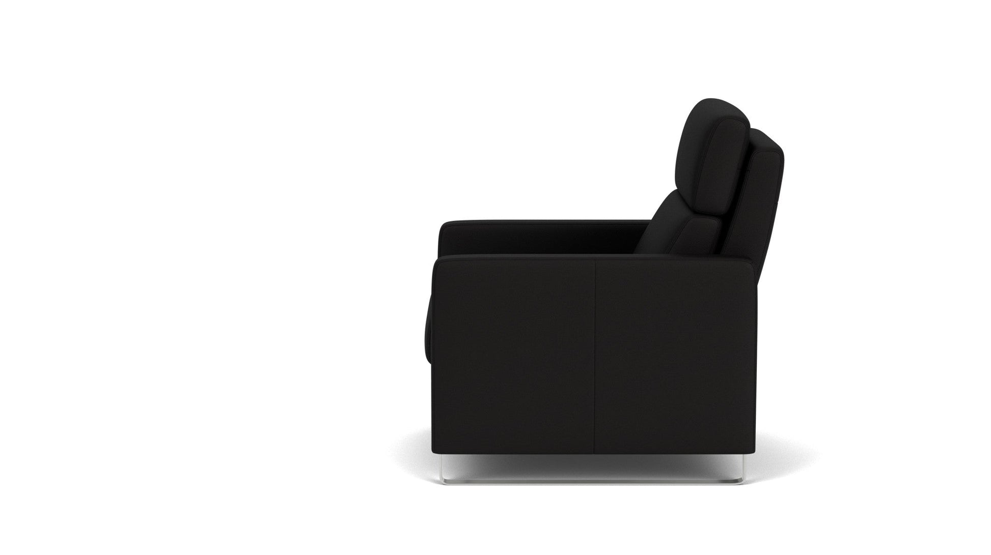 Lawrence Reclining Chair - Rein Basalt - Nickel Base  Image - 4