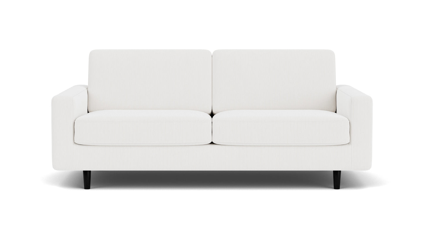 Oskar Apartment Sofa - Valley Cream - Black Legs  Image - 2