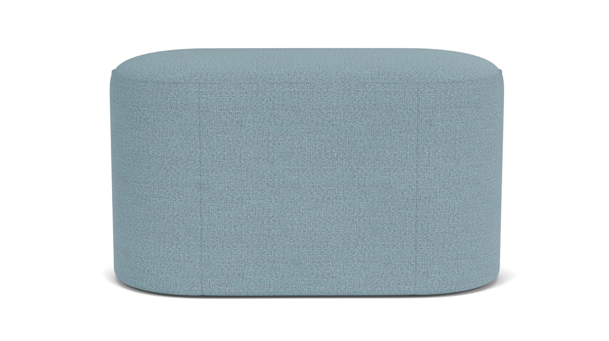 Oval Ottoman - Panama Light Blue   Image - 3