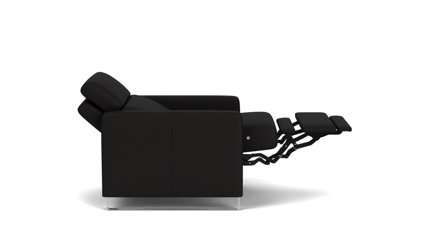 Lawrence Reclining Chair - Rein Basalt - Nickel Base  Image - 8