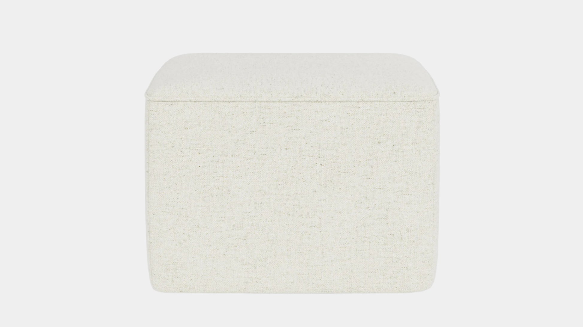 The Wander Square Ottoman - Ceder Oatmeal - glide feet  Image - 2