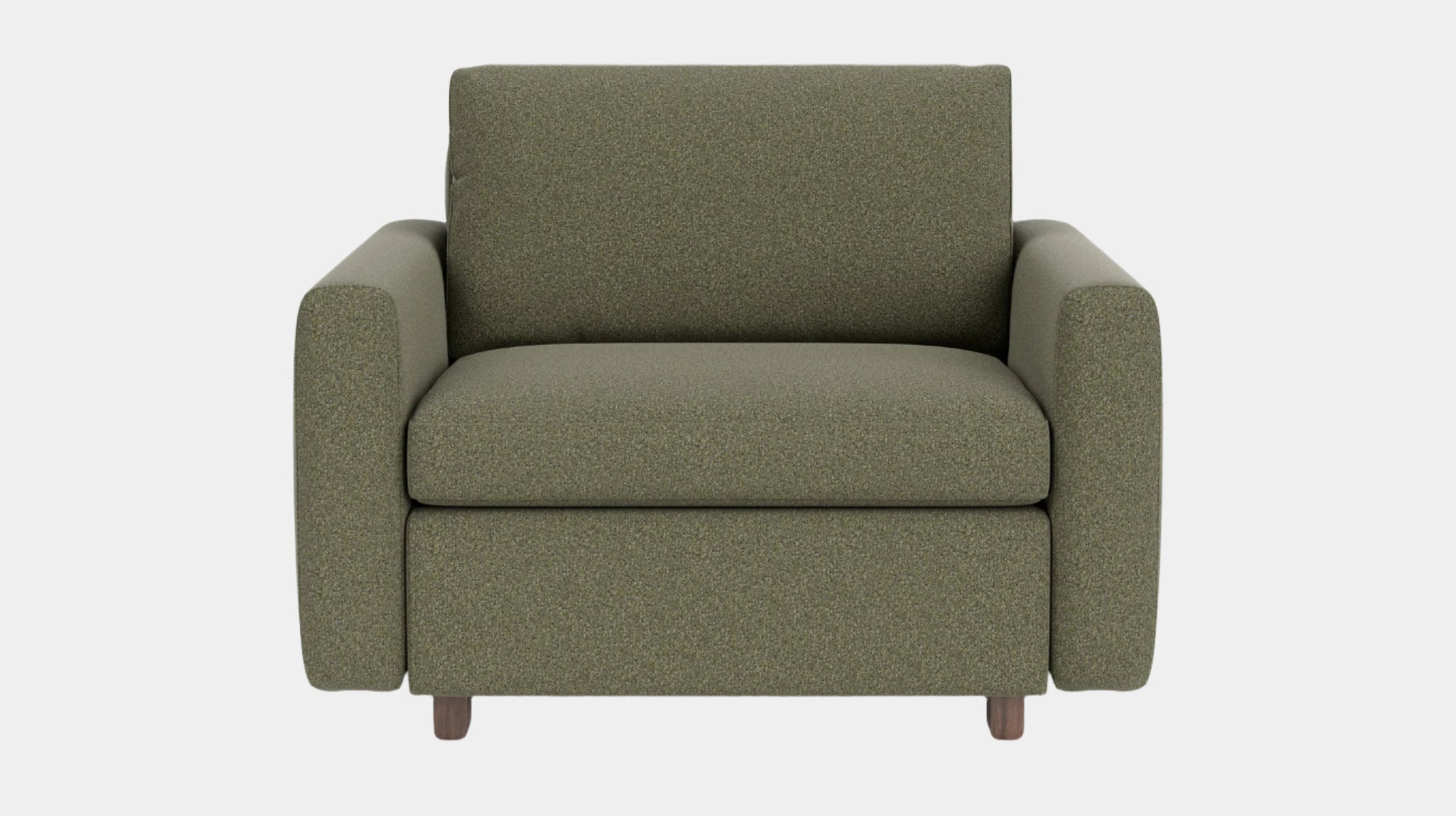 Reva Storage Chair - Ola Forest - Walnut leg Image - 1