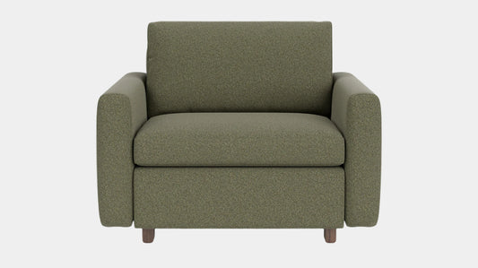 Reva Storage Chair - Ola Forest - Walnut leg Image - 1