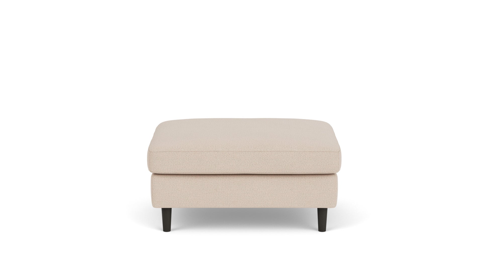 Oskar Storage Ottoman - Panama Natural - Black Legs  Image - 1