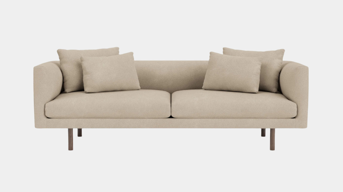 Replay Sofa - Ava Haze Fabric - Walnut  Image - 1