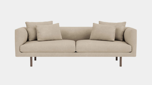 Replay Sofa - Ava Haze Fabric - Walnut  Image - 1