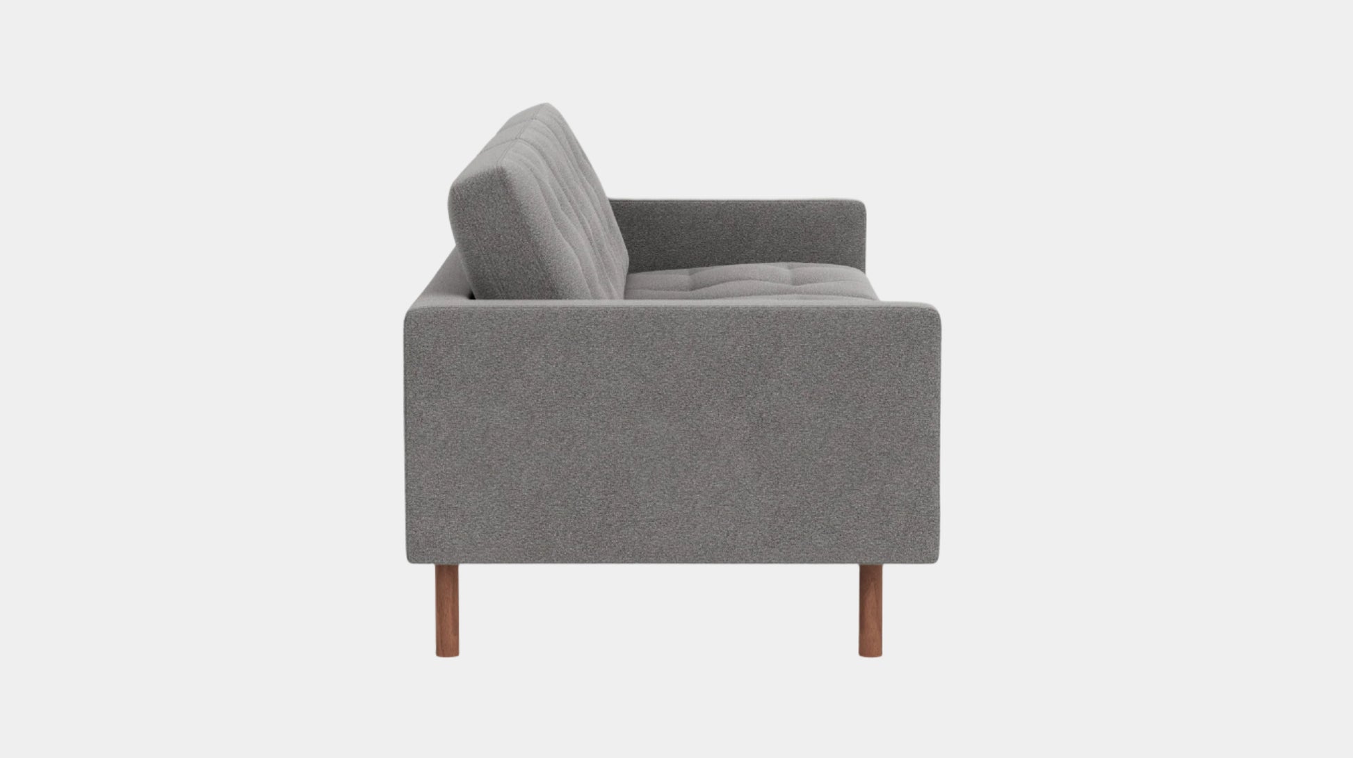 Joan Sofa - Mila Grey, Walnut legs Image - 2