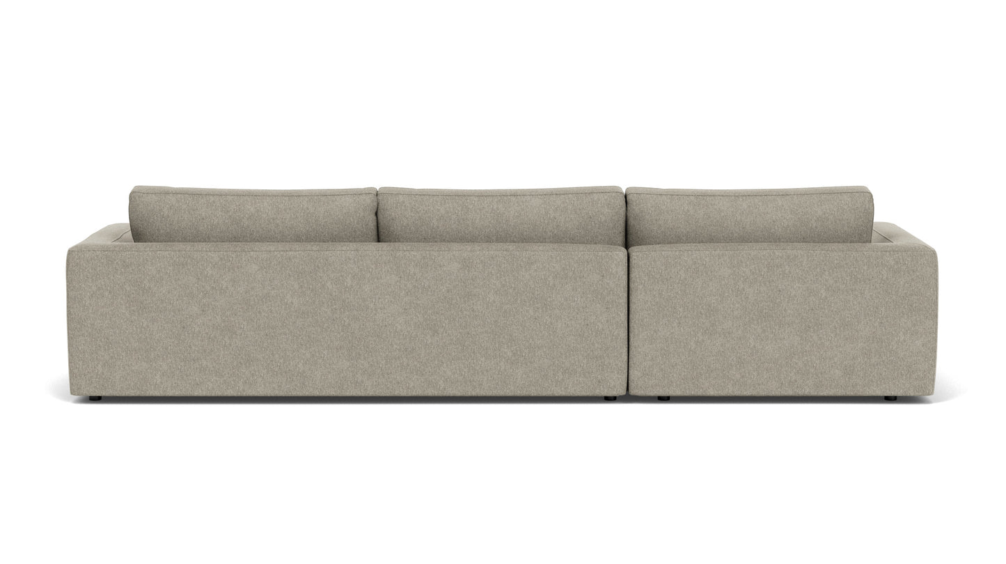 Cello 2-Piece Sectional Sofa With Chaise - Coda Concrete - 1.5" Rotatable Legs Image - 3