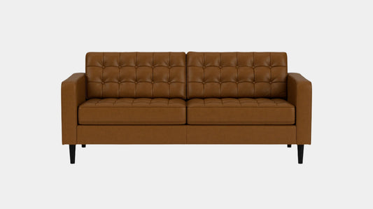 Reverie Apartment Sofa - Classic Sahara leather   - Ash Black leg  Image - 1