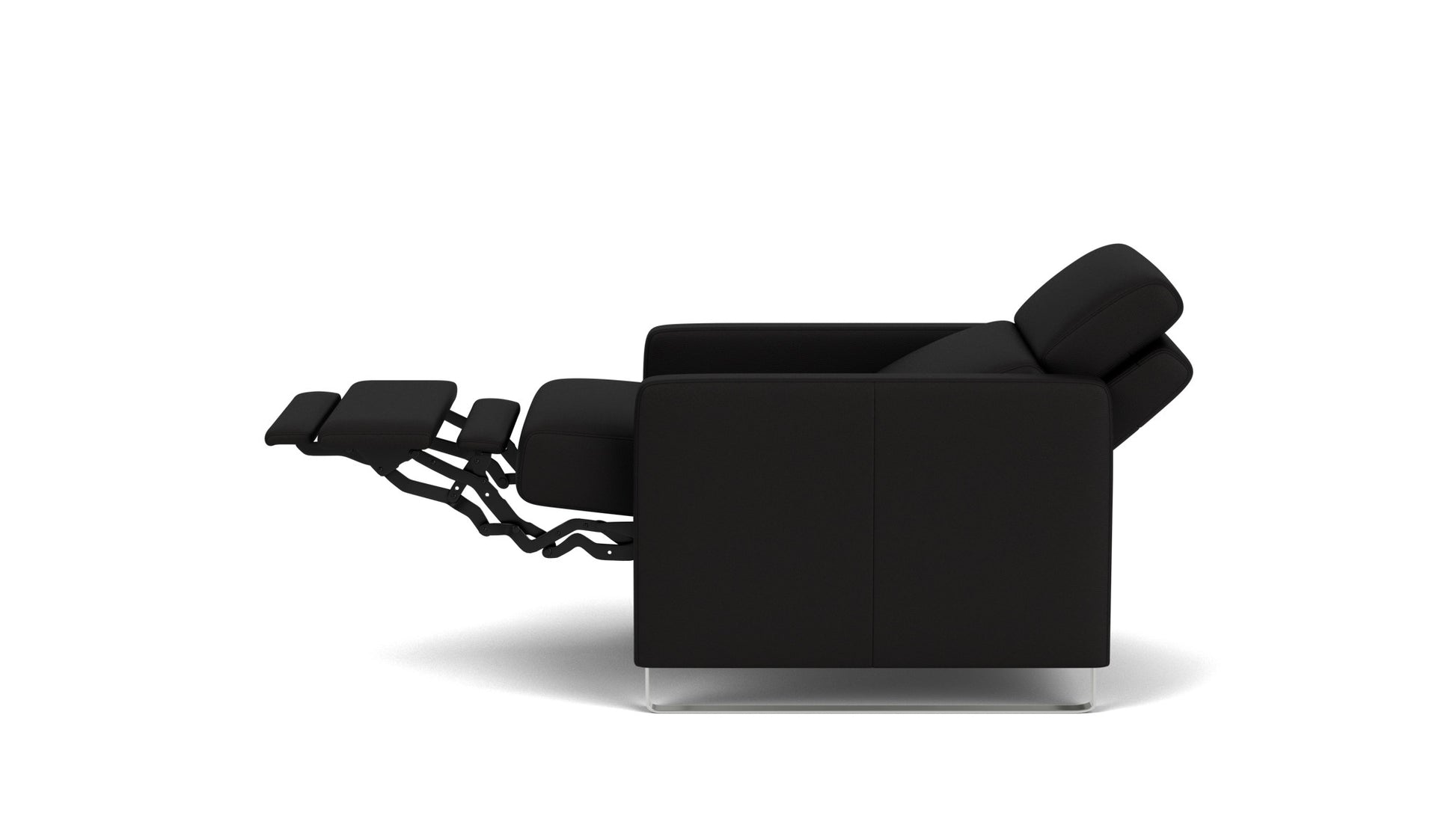Lawrence Reclining Chair - Rein Basalt - Nickel Base  Image - 7