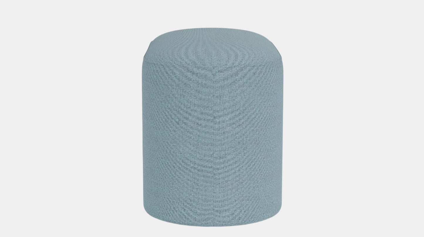 Oval Ottoman - Panama Light Blue   Image - 2