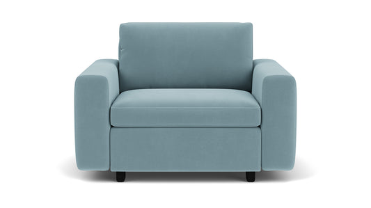Reva Storage Chair - Selby Ice, Onyx Legs   Image - 1