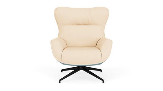 Arie Welt Chair - Suave Amaretto Front, Panama Light Blue Back - Anthracite Base  Image - 1