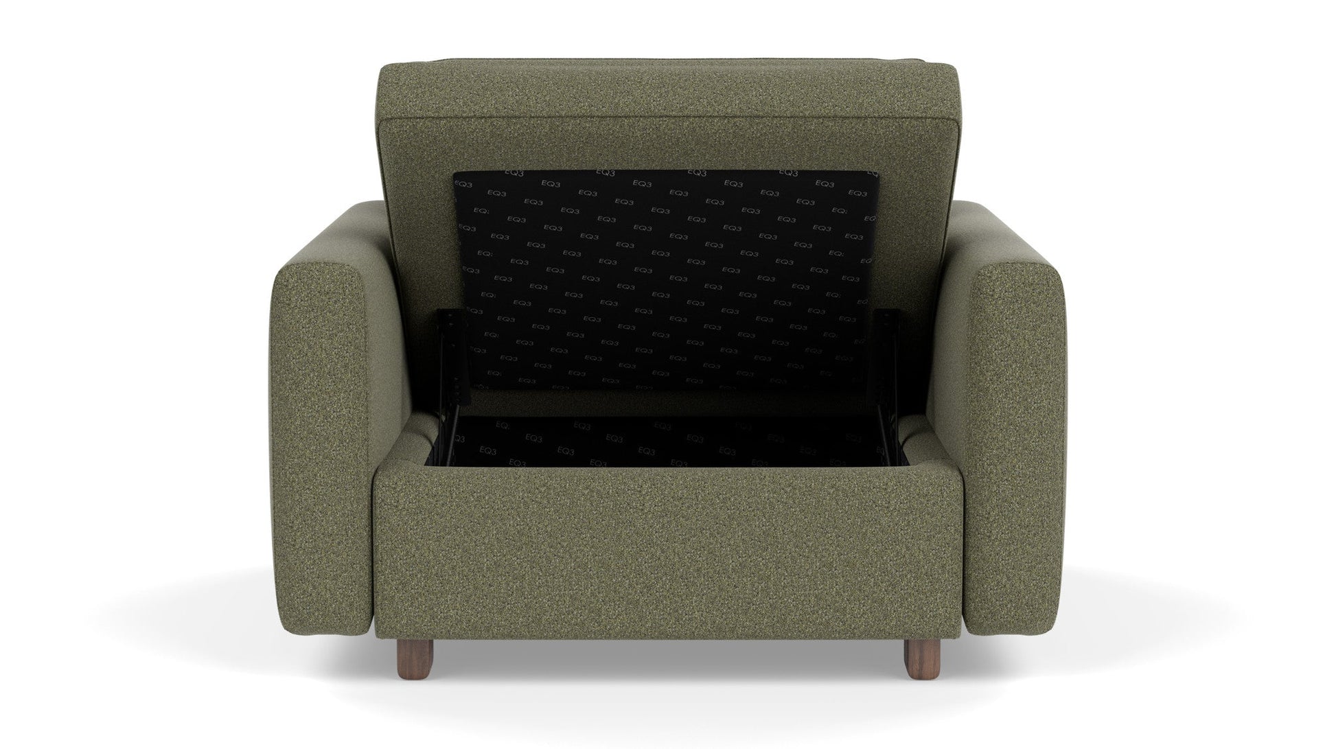 Reva Storage Chair - Ola Forest - Walnut leg Image - 5