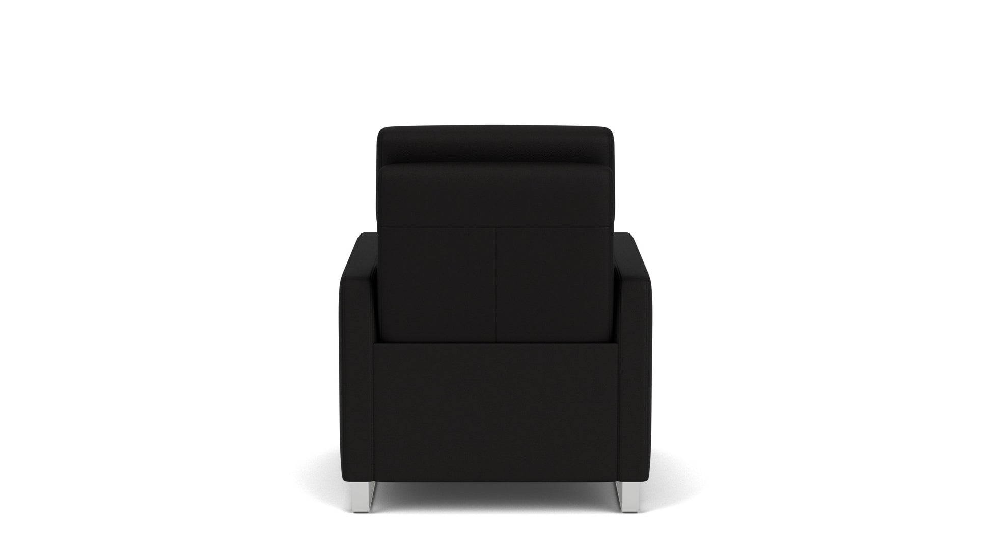 Lawrence Reclining Chair - Rein Basalt - Nickel Base  Image - 3